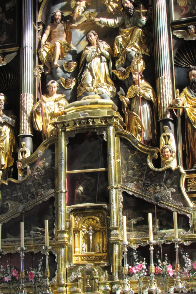 St Michael Basilica, relic skelton on display